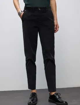 Softe Velvet Chino female Schwarz