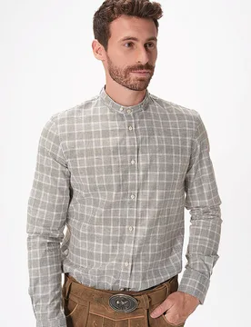 Camicia tradizionale LENZ oliva L - Gottseidank - FashionsVida