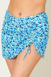Women's Ruched Swim Skirt With Sewn In Brief in Bright Blue Size: 16 - Bright Blue - Size: 16