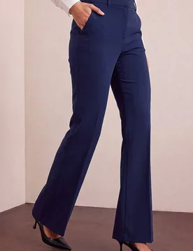 Women's Bootcut Leg Stretch Trousers in Navy Size: 20 - Navy - Size: 20 - Roman - FashionsVida