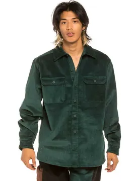 Camicia Overshirt Aged Rum Corduroy Green XL