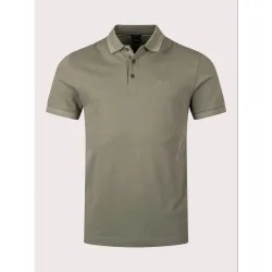 Mens Dark Beige Paddy Short Sleeve Polo Shirt - Male - Beige - Small