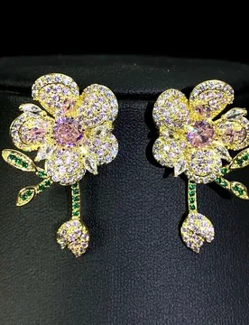 Niche Lively Spiritual Earrings Flower Shaped Jewellery Set For Women Dating Prom Gift Party Holiday Daily Travel E255 - Aliexpress - FashionsVida
