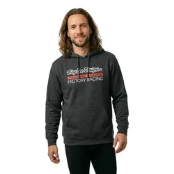Troy Designs Felpa Con Cappuccio Factory Racing Black / Red