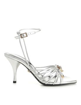 Versace Sandalo in pelle argento