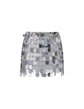 Women's Sculptural Skirt with Steel-Inspired Drape