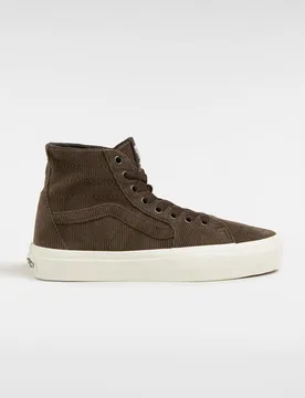 Unisex Sk8-Hi Tapered Sneakers - Dark Brown Leather - Size Uk 3 - Vans - FashionsVida