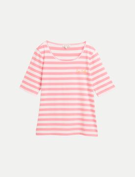T-Shirt Gestreift Rosa S