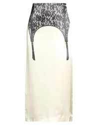 Midi-Rock Damen Elfenbein 36 Damen