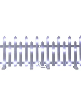 Kit De Lumières De Clôture à Led Blanches Avec Contrôleur Et Minuterie 8 Pièces White One Size - Wellhome - FashionsVida