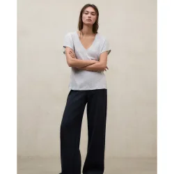 Camiseta de mujer de manga corta de lino