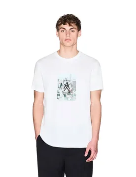 Exchange Maglietta A Maniche Corte Xm00221_af10356 Off White L - Armani - FashionsVida