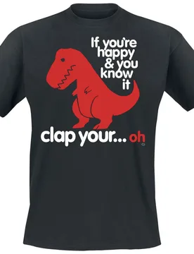 T-Shirt - Sad T-Rex - S bis 4XL - für Männer - Größe M - schwarz - Männer - male - Goodie Two Sleeves - FashionsVida
