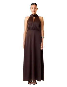 Robe Longue Sans Manches Thea Coffee Bean 34