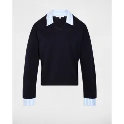 Jersey de mujer de con cuello camisero