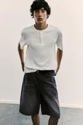 Skater Denim Bermuda Shorts (Size: )