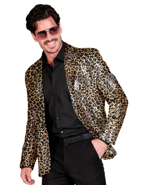 Pailletten Anzugjacke Leopardenmuster für Herren - male - Widmann - FashionsVida