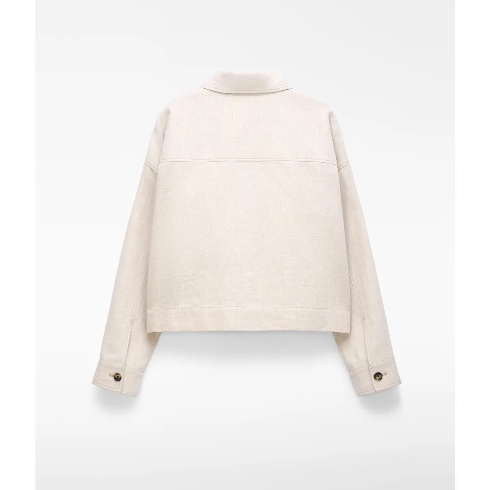 Sobrecamisa de mujer corta con bolsillos - Adolfo Dominguez - FashionsVida