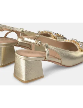 Zapatos de salón de mujer destalonados con estribo de pedrería - Alma en Pena - FashionsVida