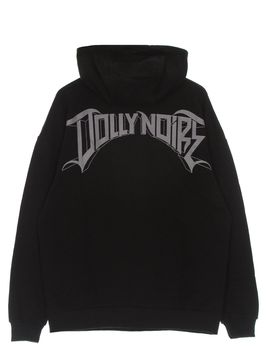 Felpa Leggera Cappuccio Uomo Lettering 3d Hoodie Over Black