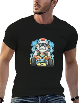 Vanilla gorilla go kart driver ON T-Shirt Fashion Casual Short Sleeve T-Shirt - Aliexpress - FashionsVida