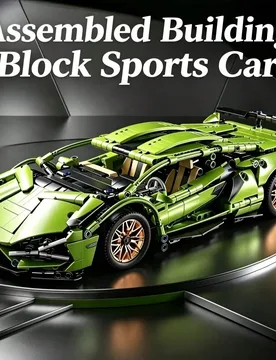 Piezas Bloques de construcción de modelo de coche de carreras de la serie Tech - Versión para adultos - Escala - Construye un supercoche con bloques - Shein - FashionsVida