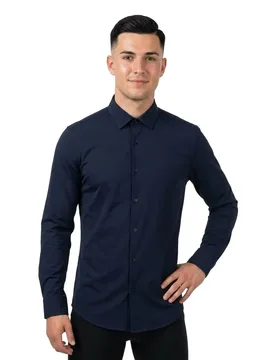 Hugo Chemise à Manches Longues Kenno 10272834 Navy 42 - Hugo Boss - FashionsVida
