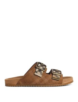 Pantofola in pelle scamosciata