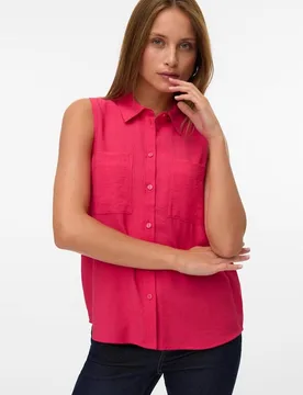 Camisa manga sisa de mujer bajo redondeado - Vero Moda - FashionsVida