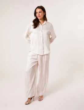 Striped Long Sleeve Shirt - ONE / STONE - female - Blue Vanilla - FashionsVida