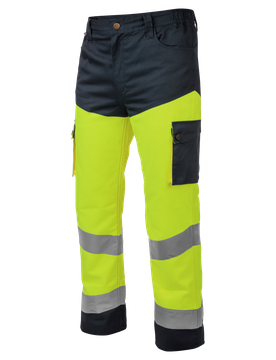 Pantalon de travail haute-visibilité LUMEN jaune/marine Jaune XXL