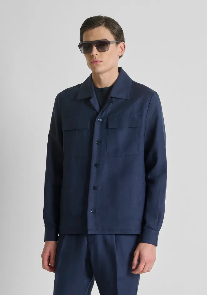 Camicia antigua uomo blu chiaro - Antony Morato - FashionsVida