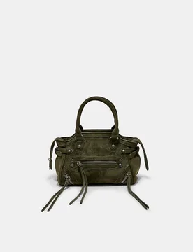 Citytasche mit Nieten und Pullern Khaki OS - Stradivarius - FashionsVida