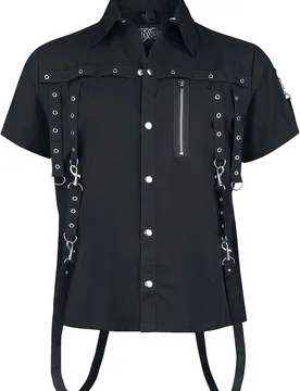 Gothic Kurzarmhemd - Cassius Shirt - S bis 4XL - für Männer - Größe 3XL - schwarz - Männer - male - Vixxsin - FashionsVida