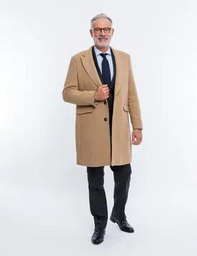 Abrigo de paño de hombre en claro - Wickett Jones - FashionsVida