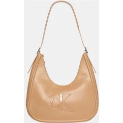 Bolso de hombro con logo a tono