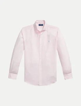 Polo Seersucker-Leinenhemd Rosa L - Ralph Lauren - FashionsVida