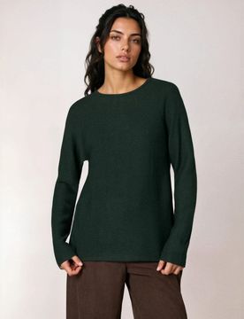 Maglione con cerniera sul retro - verde petrolio