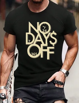 No Day" pattern 100% cotton summer O-neck short sleeve printed men's casual T-shirt - Aliexpress - FashionsVida