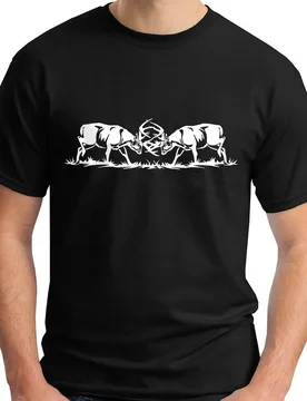 Retro Fighting Bucks T-Shirt 100% Cotton O-Neck Short Sleeve Summer Casual Mens T-shirt Streetwear - Aliexpress - FashionsVida