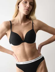 Lille Wired Push-Up Plunge Bra A-E Black female
