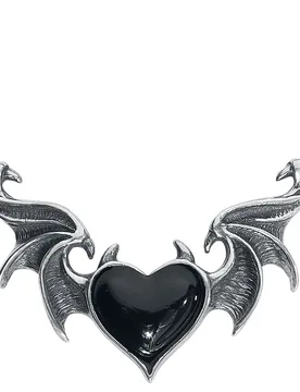 Mittelalter Halskette - BlackSoul - für Damen - schwarz/silberfarben - Frauen - female - Alchemy Gothic - FashionsVida
