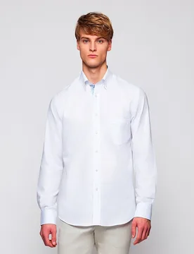 Camisa de hombre casual manga larga pinpoint - Mirto - FashionsVida
