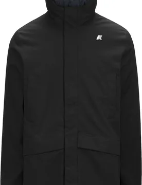 Parka isolante et imperméable - Jarno Twill Marmotta Black P Blue A - Taille XL - Noir - K-way - FashionsVida