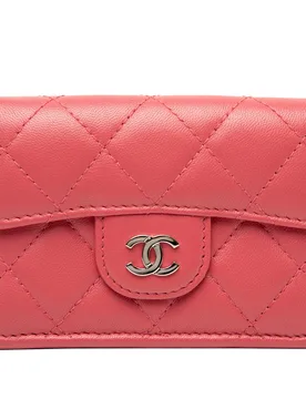 CC Quilted Lambskin Compact Flap Wallet - Chanel - FashionsVida