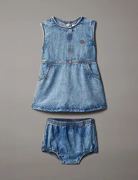 Abito in denim stone washed con culotte - Calvin Klein - FashionsVida