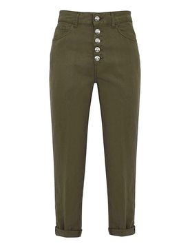 Pantalone Koons Cropped Con Bottoni Gioiello