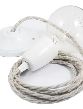 Cables Suspension Luminaire Tn01 50 Cm Beige / White One Size - Creative - FashionsVida