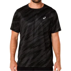 Core all over print camiseta técnica manga corta hombre Negro (L)
