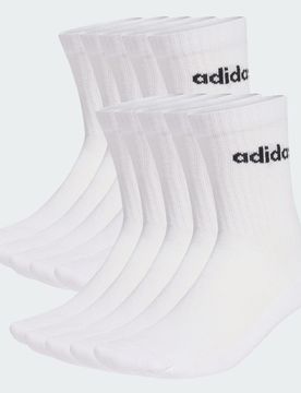 CALZE LINEAR CUSHIONED CREW CONFEZIONE DA 10 PAIA 40-42 White / Black